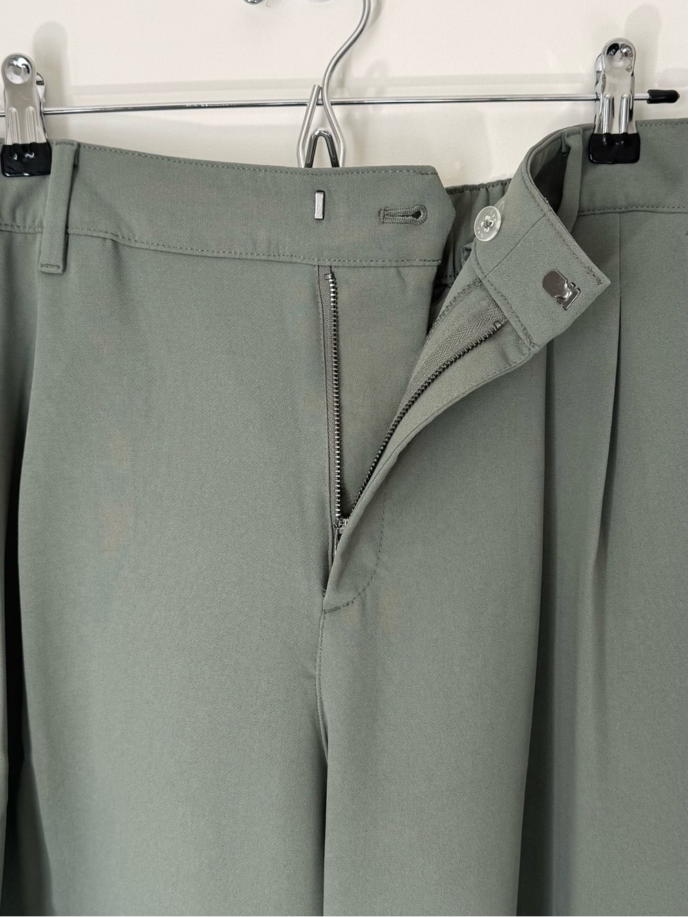 Gap Easy Trouser Wide Leg Cargo Pants Sage Green Utility Office sz 14 - Picture 4 of 12